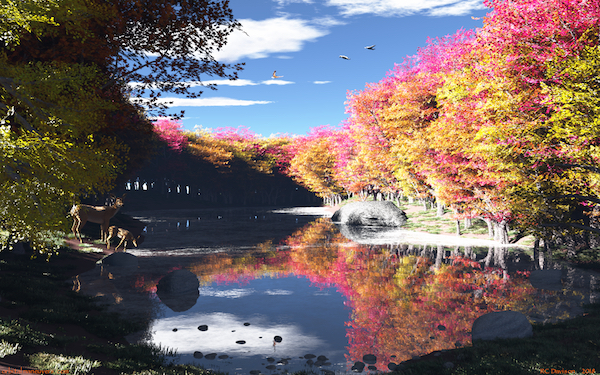 Wallpaper - Autumn Pond